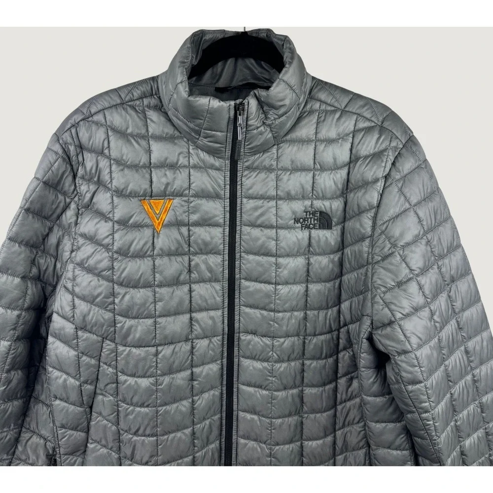 The North Face ThermoBall Eco Jacket Mens Large Gray Quilted Puffer Outdoor